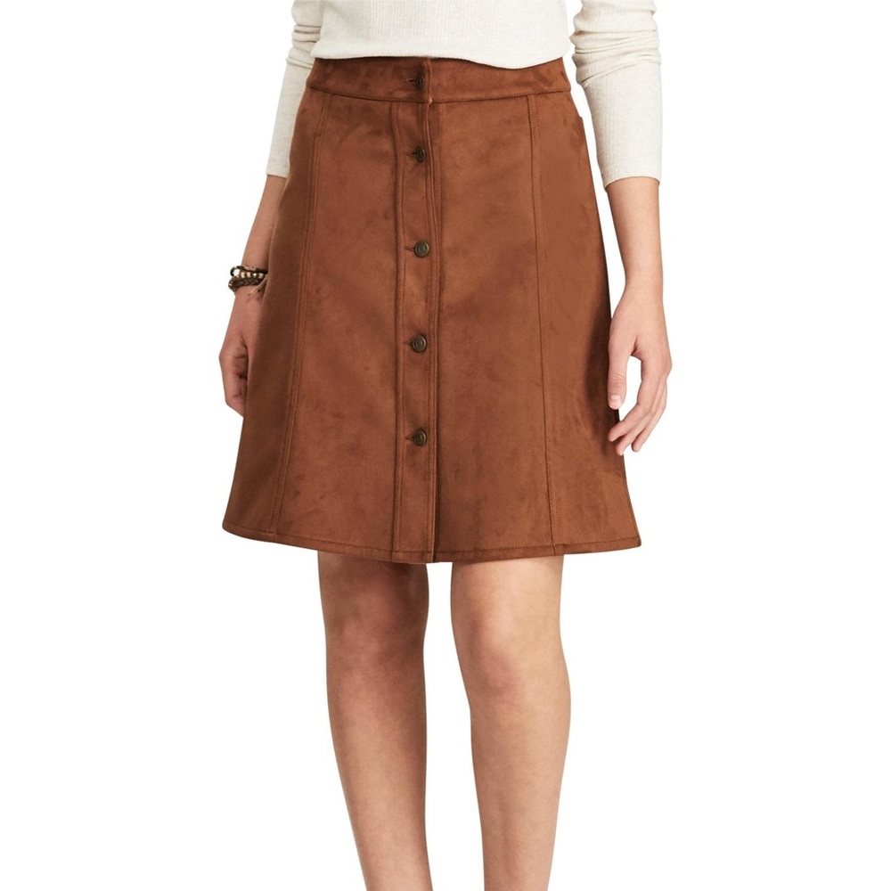 NWOT Faux Suede A-Line Skirt